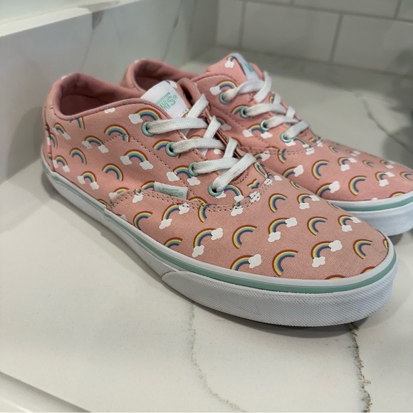 Vans Youth Kids Girls Doheny Rainbows Shoes Sneakers Size Missy 6 Pink Lace Up - Picture 2 of 14